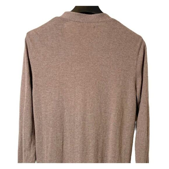 ASOS Oversized Button Down Stretch Cardigan Sweater Patch Pocket VNeck XXS Brown - Picture 5 of 15